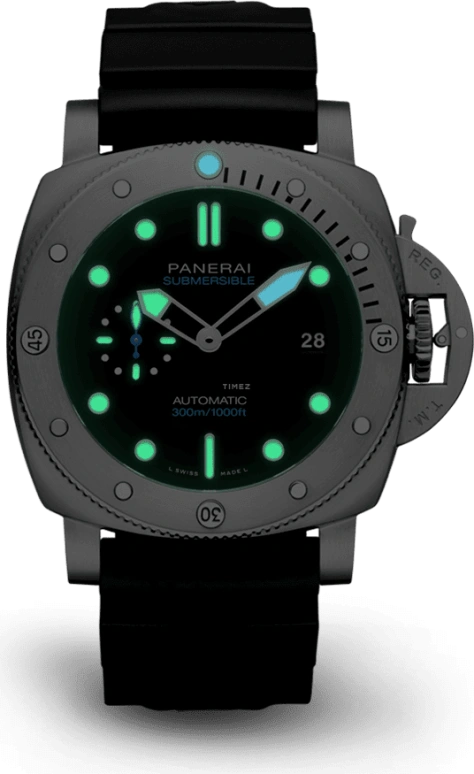 Panerai,Submersible 44mm,44mm,Stainless Steel,Black,Automatic,Date,72hours,PAM01229