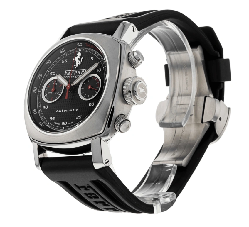 Panerai,Ferrari 40mm,40mm,Stainless Steel,Black,Automatic,Chronograph,42hours,FER00018