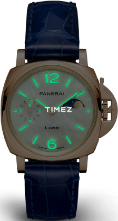 Panerai,Luminor Due 38mm,38mm,Red Gold,White,Automatic,Moonphase,72hours,PAM01181