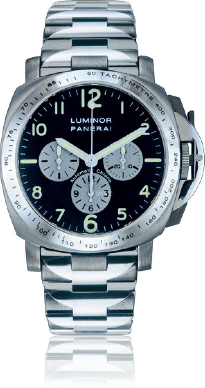 Panerai,Luminor 40mm,40mm,Titanium,Black,Automatic,Chronograph,50hours,PAM00052