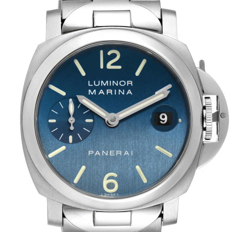 Panerai,Luminor 40mm,40mm,Stainless Steel,Blue,Automatic,Day,42hours,PAM00120