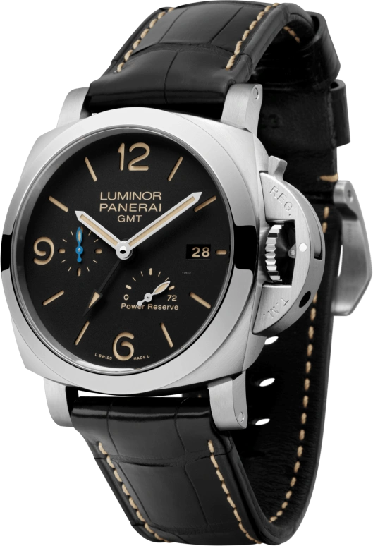 Panerai,Luminor 1950 44mm,44mm,Stainless Steel,Black,Automatic,Date,Power Reserve Indicator,PAM01321