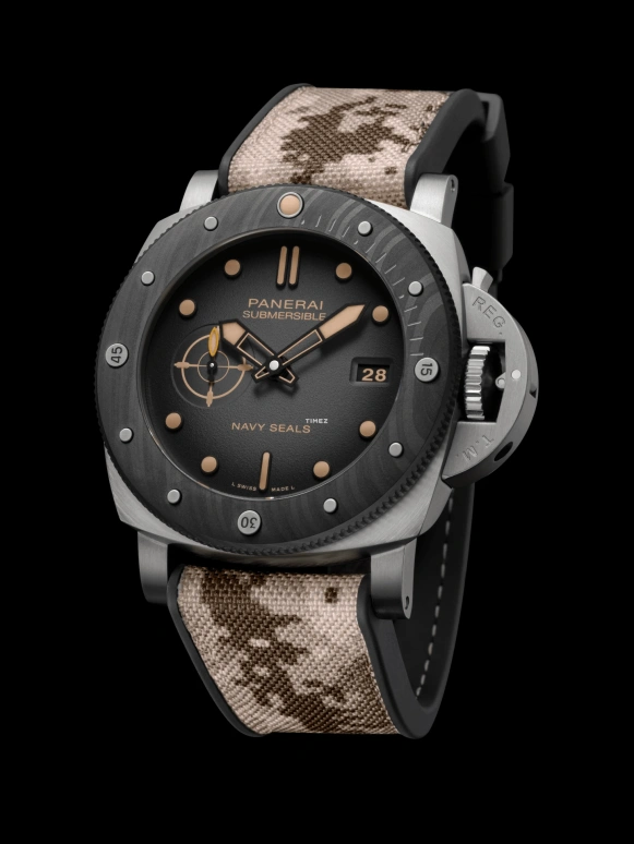 Panerai,Submersible 47mm,47mm,Titanium,Black,Grey,Gradient,Automatic,Day,72hours,PAM01669
