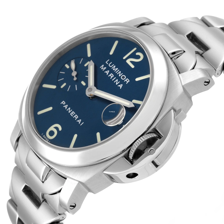 Panerai,Luminor 40mm,40mm,Stainless Steel,Blue,Automatic,Day,42hours,PAM00120