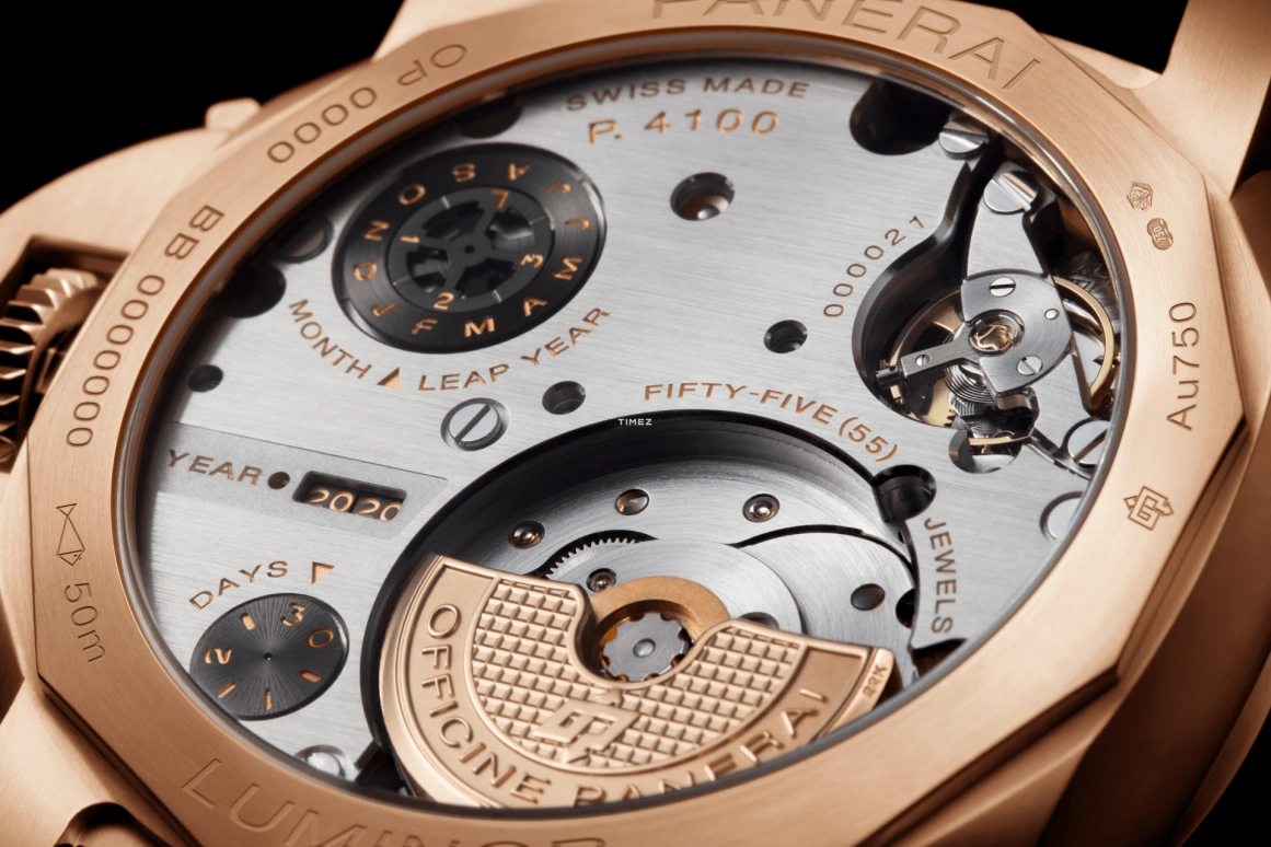 Panerai,Luminor 1950 44mm,44mm,Goldtech,Blue,Automatic,Perpetual Calendar,Annual Calendar,Month,Date,72hours,In-house Caliber,PAM00742