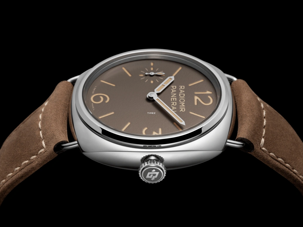 Panerai,Radiomir 45mm,45mm,Stainless Steel,Cream,Brown,Handwound,72hours,In-house Caliber,PAM01385