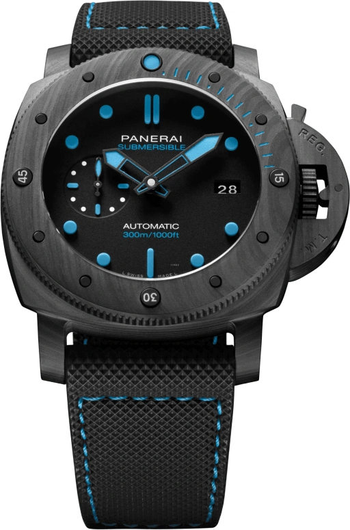Panerai,Submersible 47mm,47mm,Titanium,Carbon,Black,Automatic,Date,72hours,PAM01616