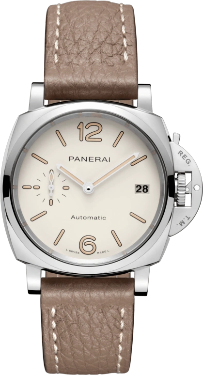 Panerai,Luminor Due 38mm,38mm,Stainless Steel,White,Automatic,Date,72hours,PAM01043