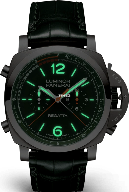 Panerai,Luminor 47mm,47mm,Titanium,Green,Automatic,Chronograph,Sapphire,Crystal Glass,PAM01299