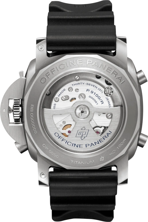 Panerai,Luminor 1950 47mm,47mm,Titanium,Black,Automatic,Chronograph,Flyback,Column Wheel,PAM00526