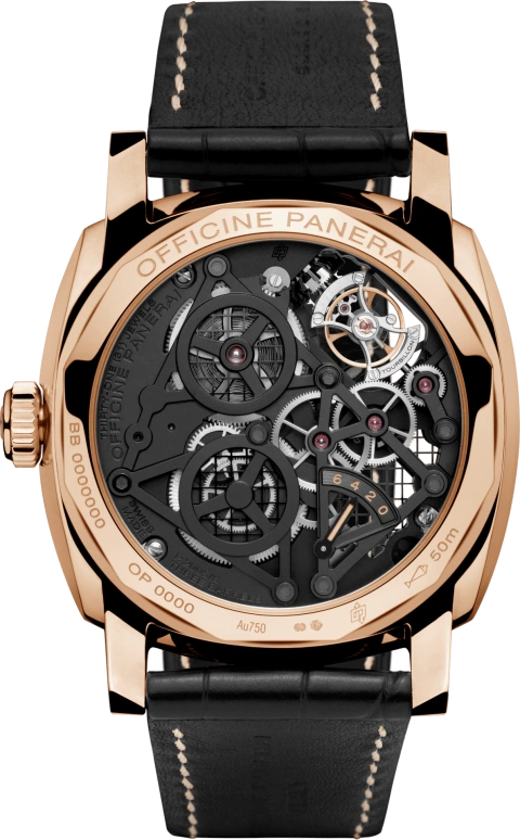 Panerai,Radiomir 1940 48mm,48mm,Red Gold,Skeleton,Handwound,Power Reserve Indicator,Dule Time,Tourbillon,Day / Night Indication,144hours,In-house Caliber,PAM00559
