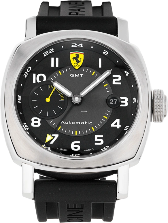 Panerai,Ferrari 45mm,45mm,Stainless Steel,Black,Automatic,Day,Dule Time,FER00009