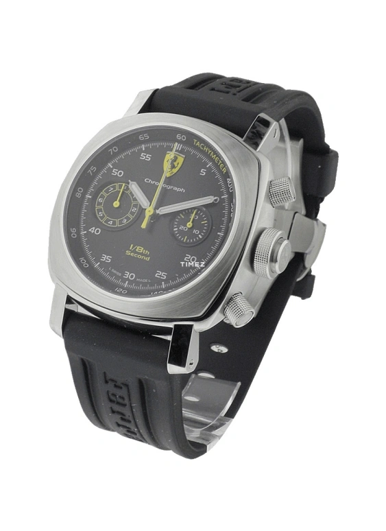 Panerai,Ferrari 45mm,45mm,Stainless Steel,Black,Automatic,Chronograph,42hours,FER00025