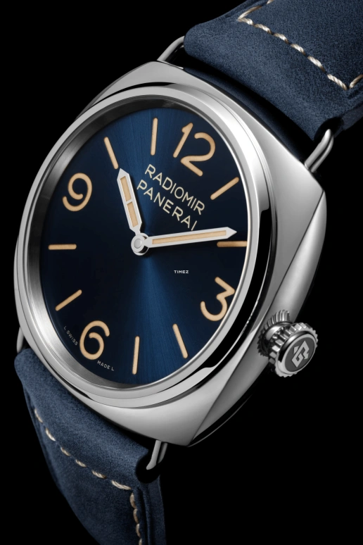 Panerai,Radiomir 45mm,45mm,Stainless Steel,Blue,Handwound,72hours,In-house Caliber,PAM01383
