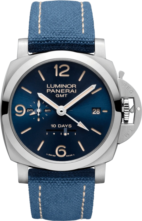 Panerai,Luminor 1950 44mm,44mm,Stainless Steel,Blue,Automatic,Date,Power Reserve Indicator,PAM00986