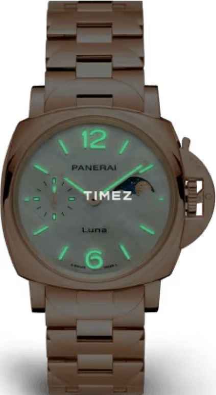Panerai,Luminor 38mm,38mm,Goldtech,White,Automatic,Moonphase,72hours,PAM01504