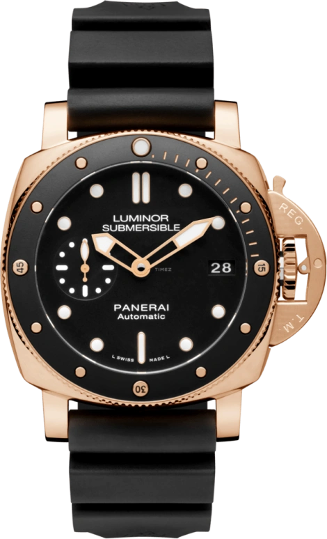 Panerai,Submersible 42mm,42mm,Ceramic,Red Gold,Black,Automatic,Date,72hours,PAM00684