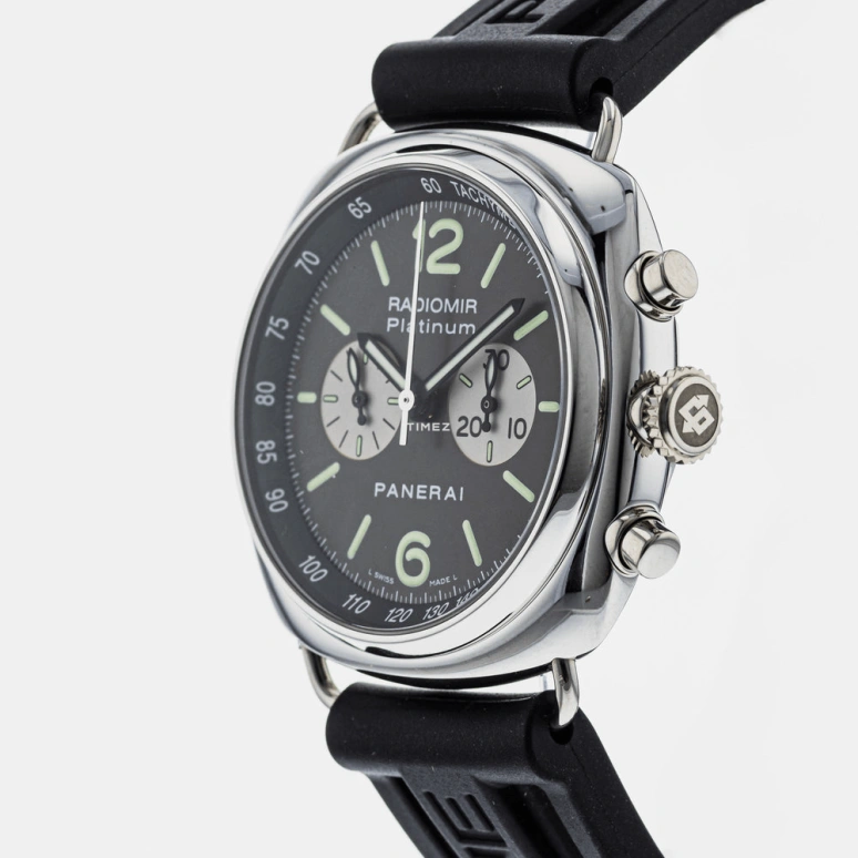 Panerai,Radiomir 42mm,42mm,Platinum,Black,Handwound,Chronograph,48hours,PAM00218