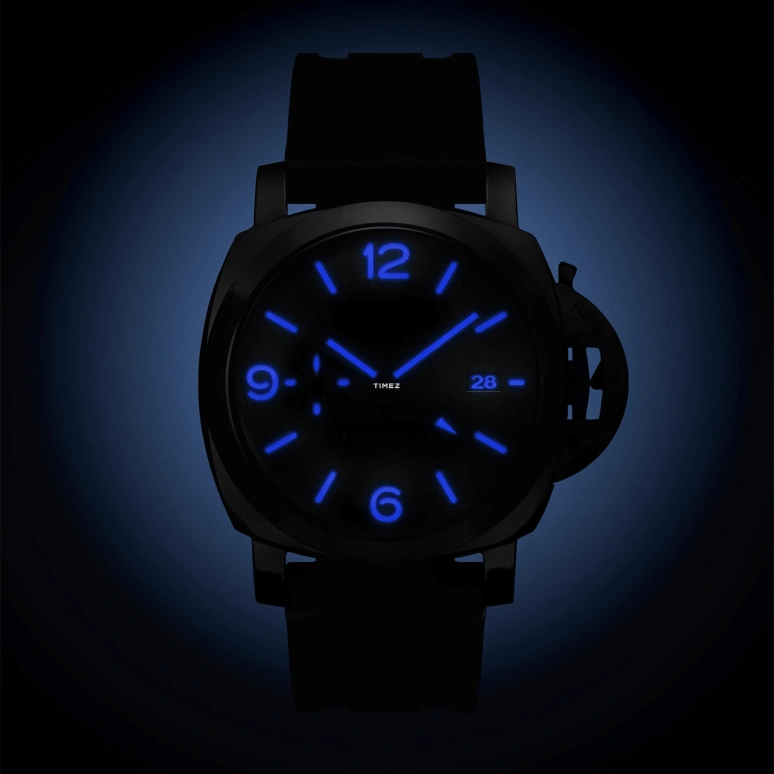 Panerai,Luminor 44mm,44mm,Ceramic,Black,Automatic,Day,Dule Time,PAM01176