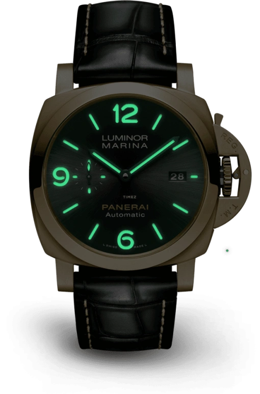 Panerai,Luminor 1950 44mm,44mm,Yellow Gold,Grey,Automatic,Date,72hours,PAM01115