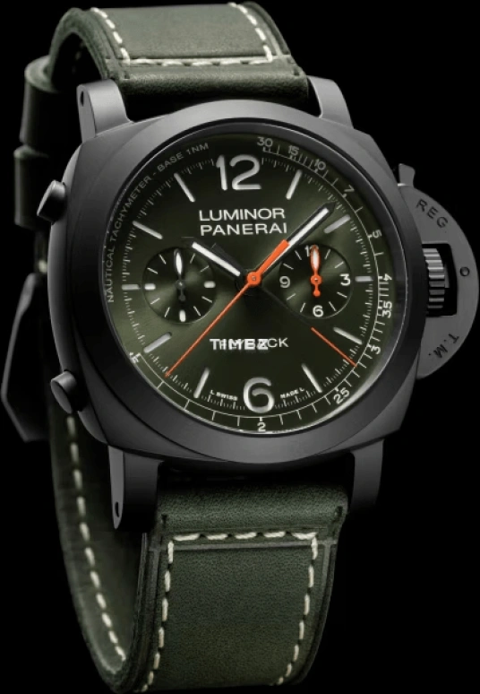 Panerai,Luminor 44mm,44mm,Ceramic,Green,Automatic,Chronograph,Flyback,Rattrapante,PAM01498
