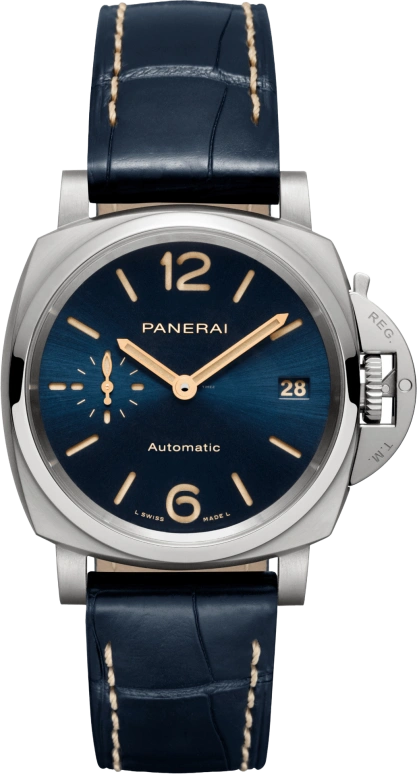 Panerai,Luminor Due 38mm,38mm,Titanium,Blue,Automatic,Date,72hours,PAM00926