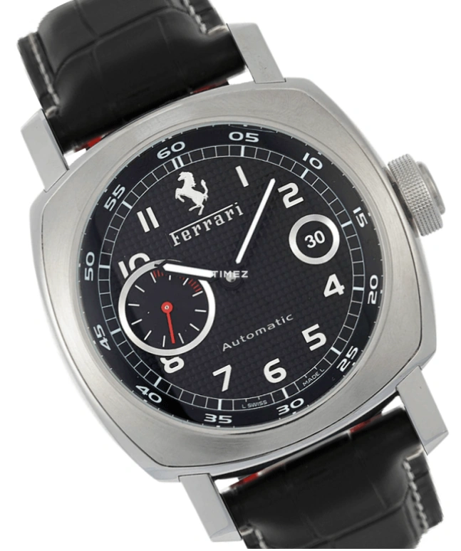 Panerai,Ferrari 45mm,45mm,Stainless Steel,Black,Automatic,Day,42hours,FER00001
