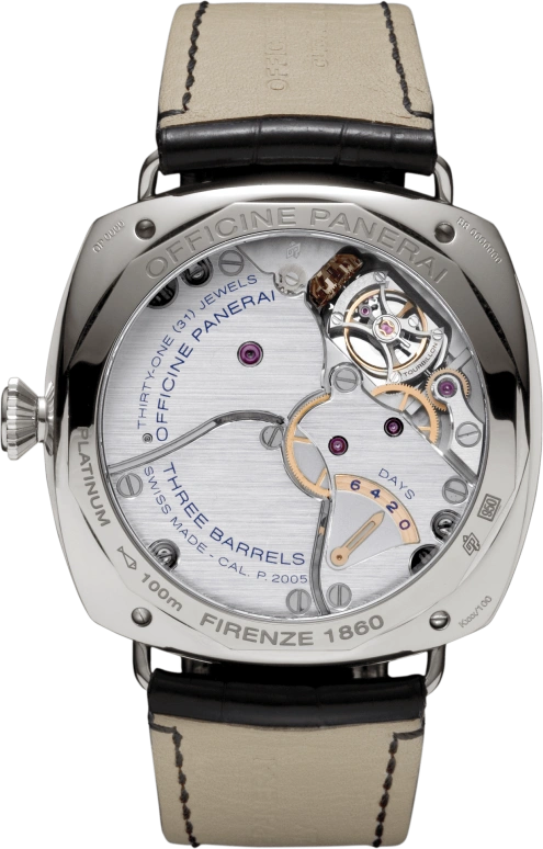 Panerai,Radiomir 48mm,48mm,Platinum,Black,Handwound,Power Reserve Indicator,Dule Time,Tourbillon,Day / Night Indication,144hours,In-house Caliber,PAM00316