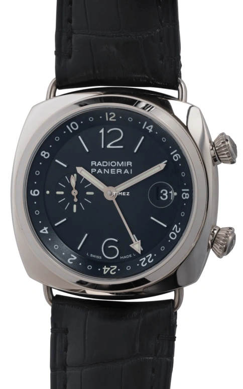 Panerai,Radiomir 42mm,42mm,White Gold,Black,Automatic,Day,Dule Time,PAM00185