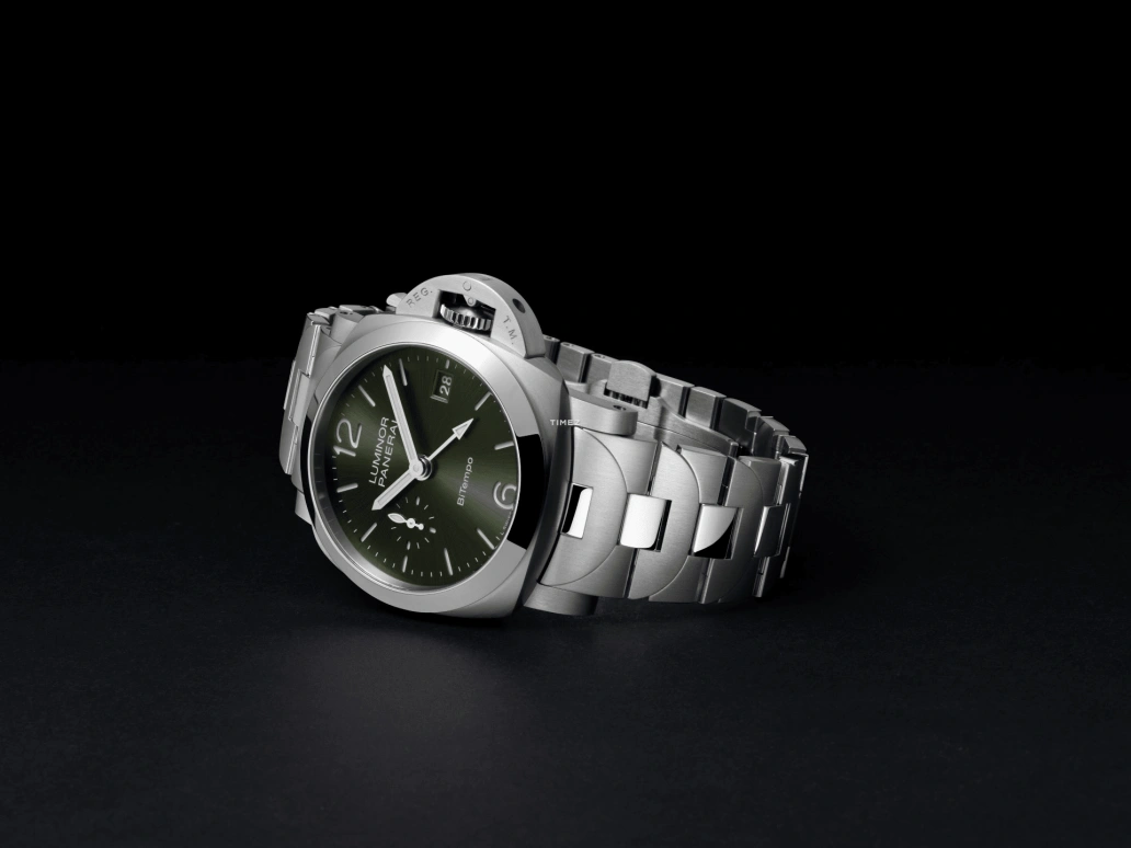 Panerai,Luminor 40mm,40mm,Stainless Steel,Green,Automatic,Day,Dule Time,PAM01640