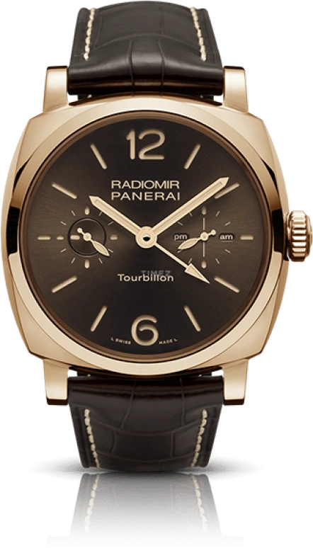Panerai,Radiomir 1940 48mm,48mm,Red Gold,Brown,Handwound,Power Reserve Indicator,Dule Time,Tourbillon,Day / Night Indication,144hours,In-house Caliber,PAM00558