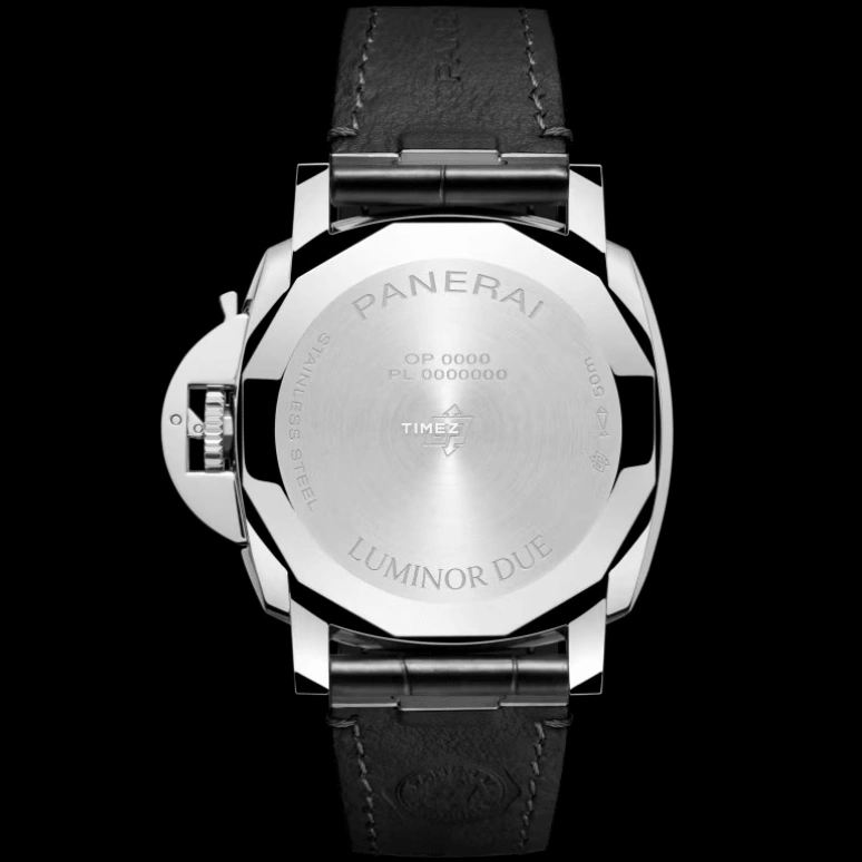 Panerai,Luminor Due 42mm,42mm,Stainless Steel,Red,Automatic,Day,72hours,PAM01424