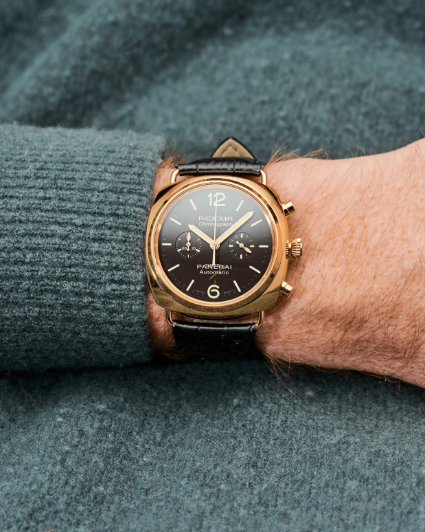 Panerai,Radiomir 42mm,42mm,Pink Gold,Black,Automatic,Chronograph,46hours,PAM00377
