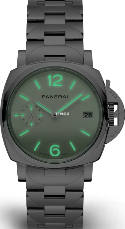 Panerai,Luminor Due 38mm,38mm,Stainless Steel,Green,Automatic,Day,72hours,PAM01311