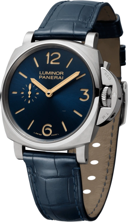 Panerai,Luminor Due 42mm,42mm,Titanium,Blue,Handwound,72hours,In-house Caliber,PAM00728