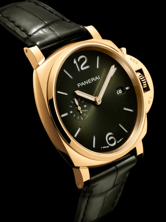 Panerai,Luminor 42mm,42mm,Yellow Gold,Green,Automatic,Day,72hours,PAM01423