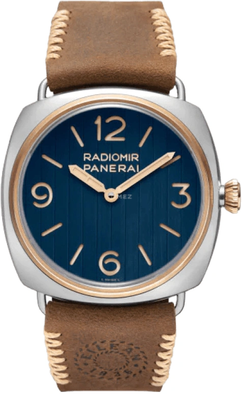 Panerai,Radiomir 45mm,45mm,Bronze,Stainless Steel,Blue,Handwound,72hours,In-house Caliber,PAM01244
