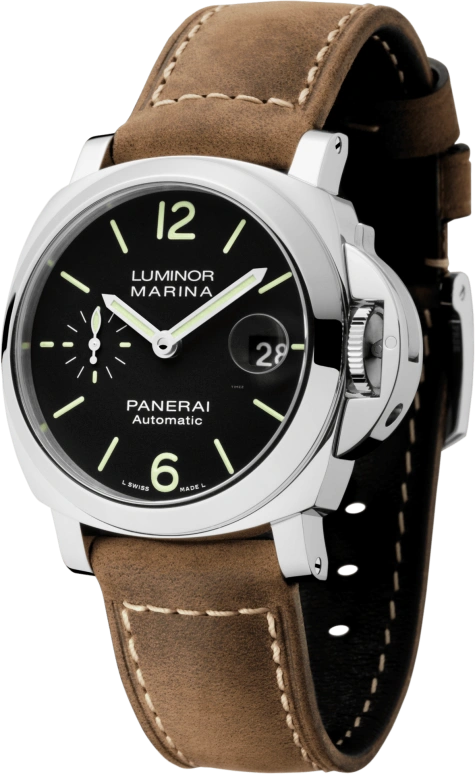 Panerai,Luminor 40mm,40mm,Stainless Steel,Black,Automatic,Date,50hours,PAM01048