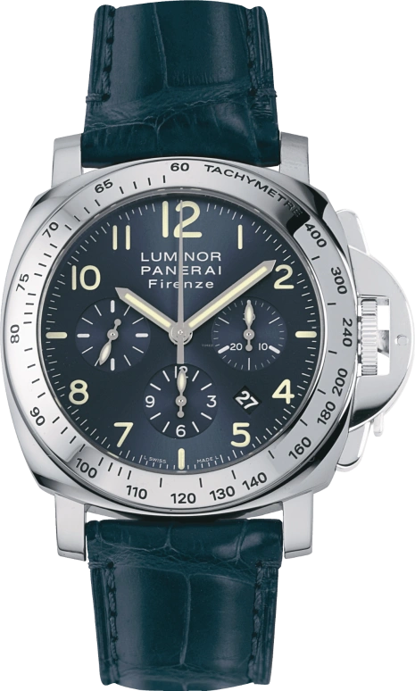 Panerai,Luminor 44mm,44mm,Stainless Steel,Blue,Automatic,Chronograph,Day,PAM00224