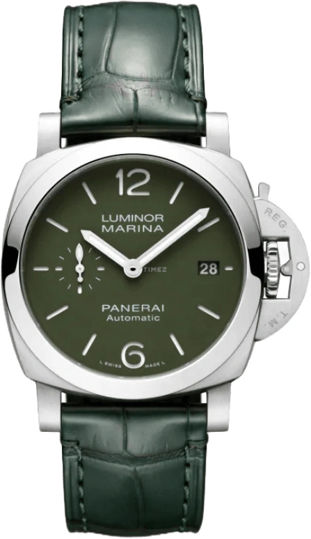 Panerai,Luminor 40mm,40mm,Stainless Steel,Green,Automatic,Date,72hours,PAM01304