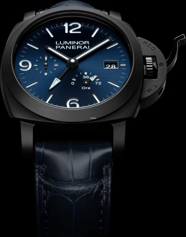 Panerai,Luminor 44mm,44mm,Ceramic,Blue,Automatic,Day,Power Reserve Indicator,Dule Time,PAM01574