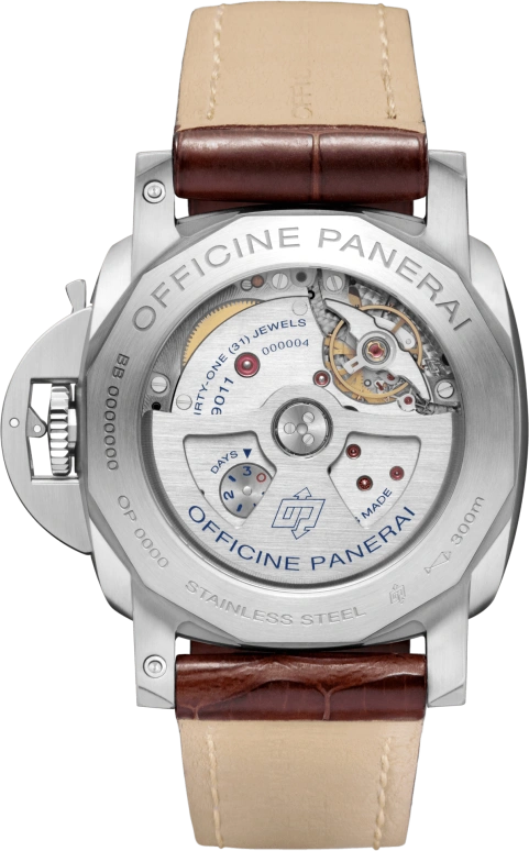 Panerai,Luminor 1950 44mm,44mm,Stainless Steel,Black,Automatic,Day,Power Reserve Indicator,Dule Time,PAM01320