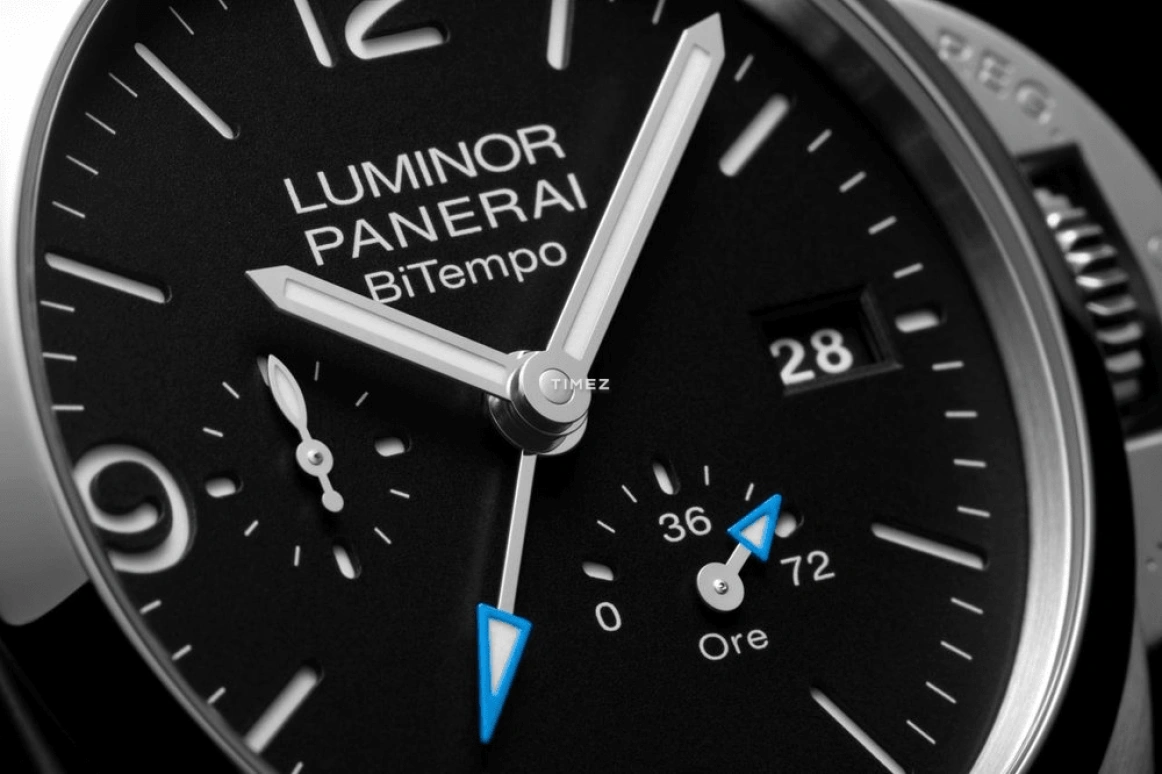 Panerai,Luminor 44mm,44mm,Stainless Steel,Black,Automatic,Day,Power Reserve Indicator,Dule Time,PAM01360