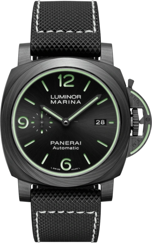 Panerai,Luminor 1950 44mm,44mm,Titanium,Carbotech,Black,Automatic,Day,72hours,PAM01118