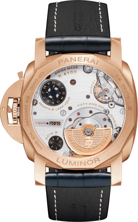Panerai,Luminor 1950 44mm,44mm,Goldtech,Blue,Automatic,Perpetual Calendar,Annual Calendar,Month,Date,72hours,In-house Caliber,PAM00742