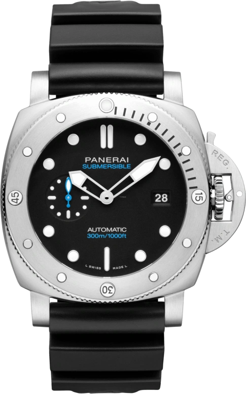 Panerai,Submersible 44mm,44mm,Stainless Steel,Black,Automatic,Date,72hours,PAM01229