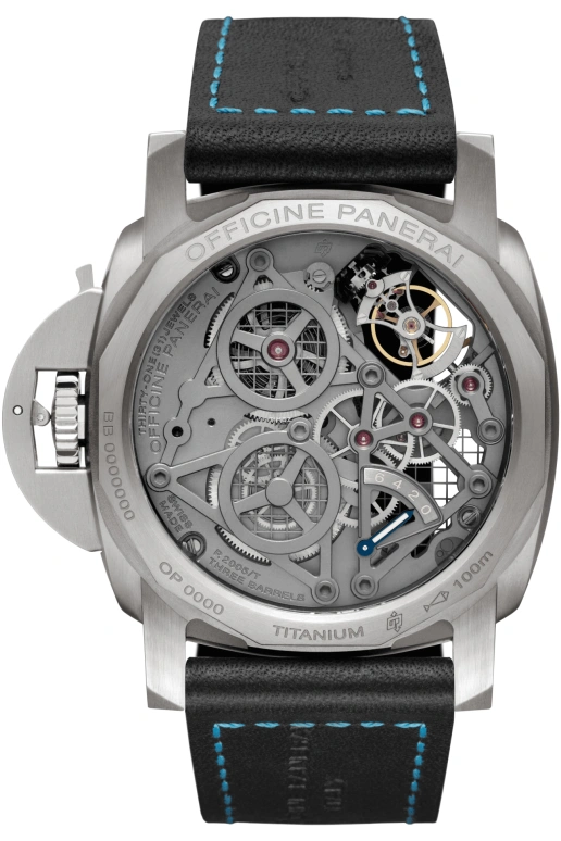 Panerai,Luminor 1950 48mm,48mm,Titanium,Skeleton,Handwound,Power Reserve Indicator,Dule Time,Tourbillon,Day / Night Indication,144hours,In-house Caliber,PAM00767