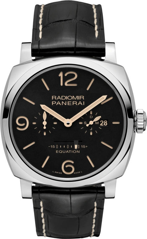 Panerai,Radiomir 1940 48mm,48mm,Stainless Steel,Black,Handwound,Month,Date,Power Reserve Indicator,Equation of Time,192hours,In-house Caliber,PAM00516