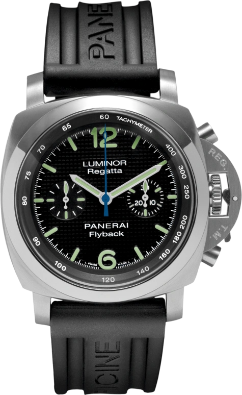 Panerai,Luminor 1950 44mm,44mm,Stainless Steel,Black,Automatic,Chronograph,Day,Flyback,PAM00253