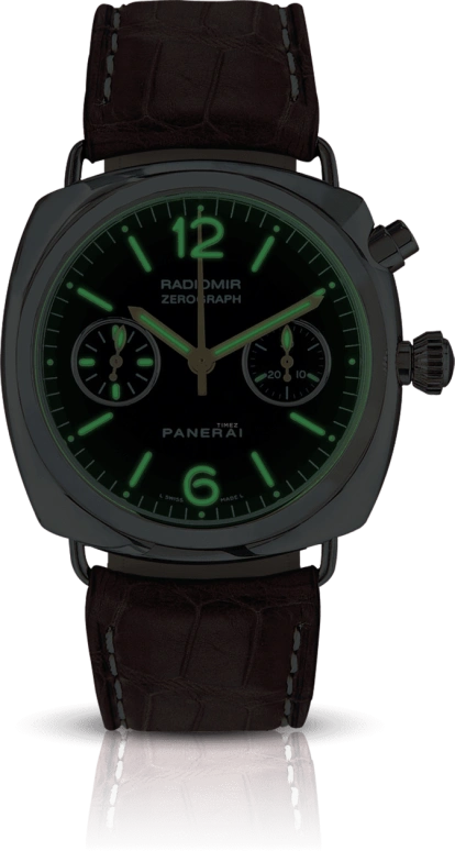Panerai,Radiomir 43mm,43mm,White Gold,Black,Handwound,Chronograph,Monopoussoir,PAM00067